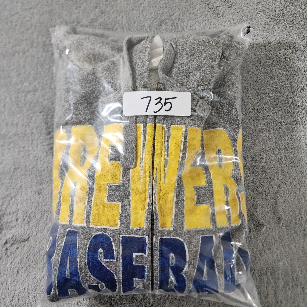 Brewers Baseball Full Zip Up Sweatshirt Women's Size Medium Fifth Ocean Clothing - Picture 12 of 12